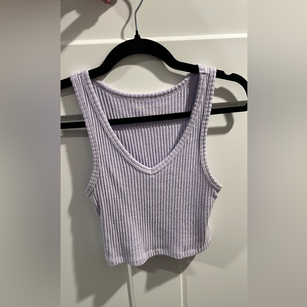 American Eagle Purple Cropped Tank